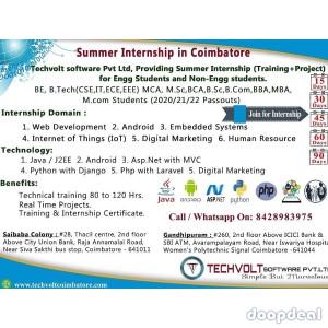 MCA Internship in Coimbatore 