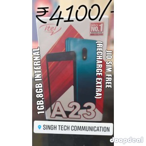 ITEL A23 1GB RAM, 8GB INTERNAL 2050 MDH BATTERY 