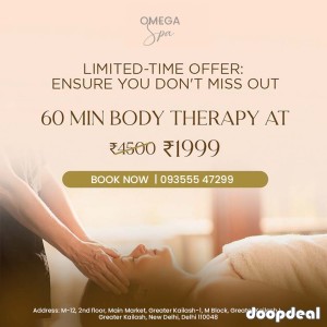 Special VIP Body Massage AT Omega SPA Ggreater Kailash Delhi