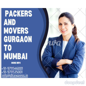 Book Packers and Movers in Gurgaon to Mumbai, Book Now Today