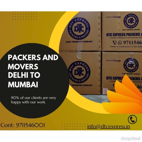 Book Packers and Movers in Delhi to Mumbai, Book Now Today
